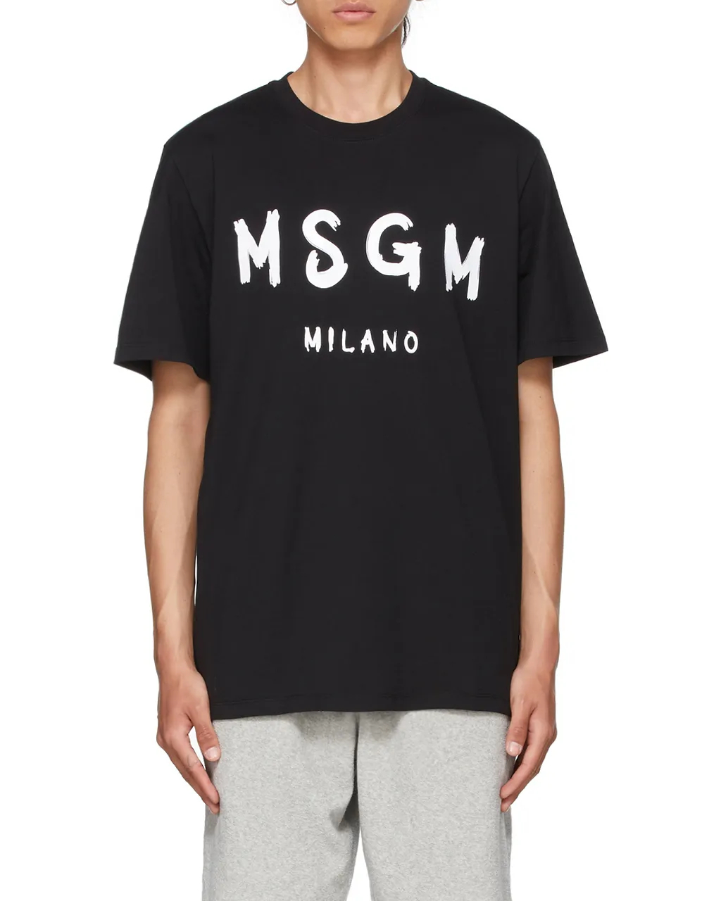 Msgm Logo Printed Crew Neck T-Shirt