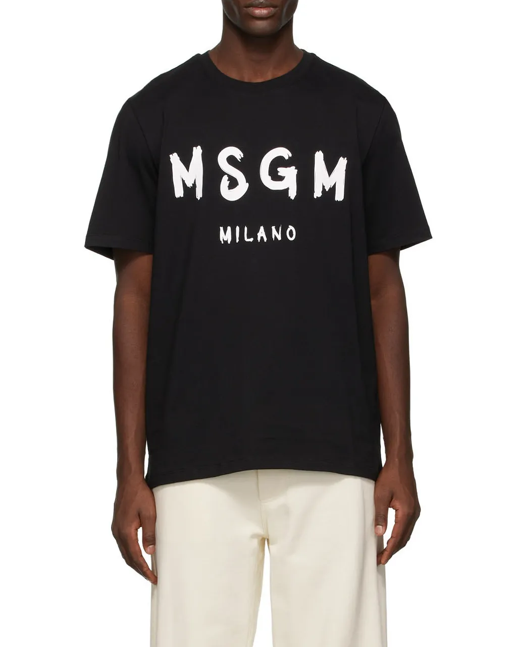 Msgm Logo Printed Crew Neck T-Shirt