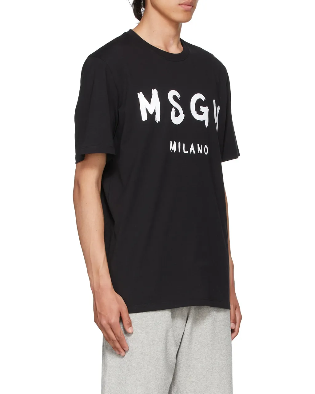 Msgm Logo Printed Crew Neck T-Shirt