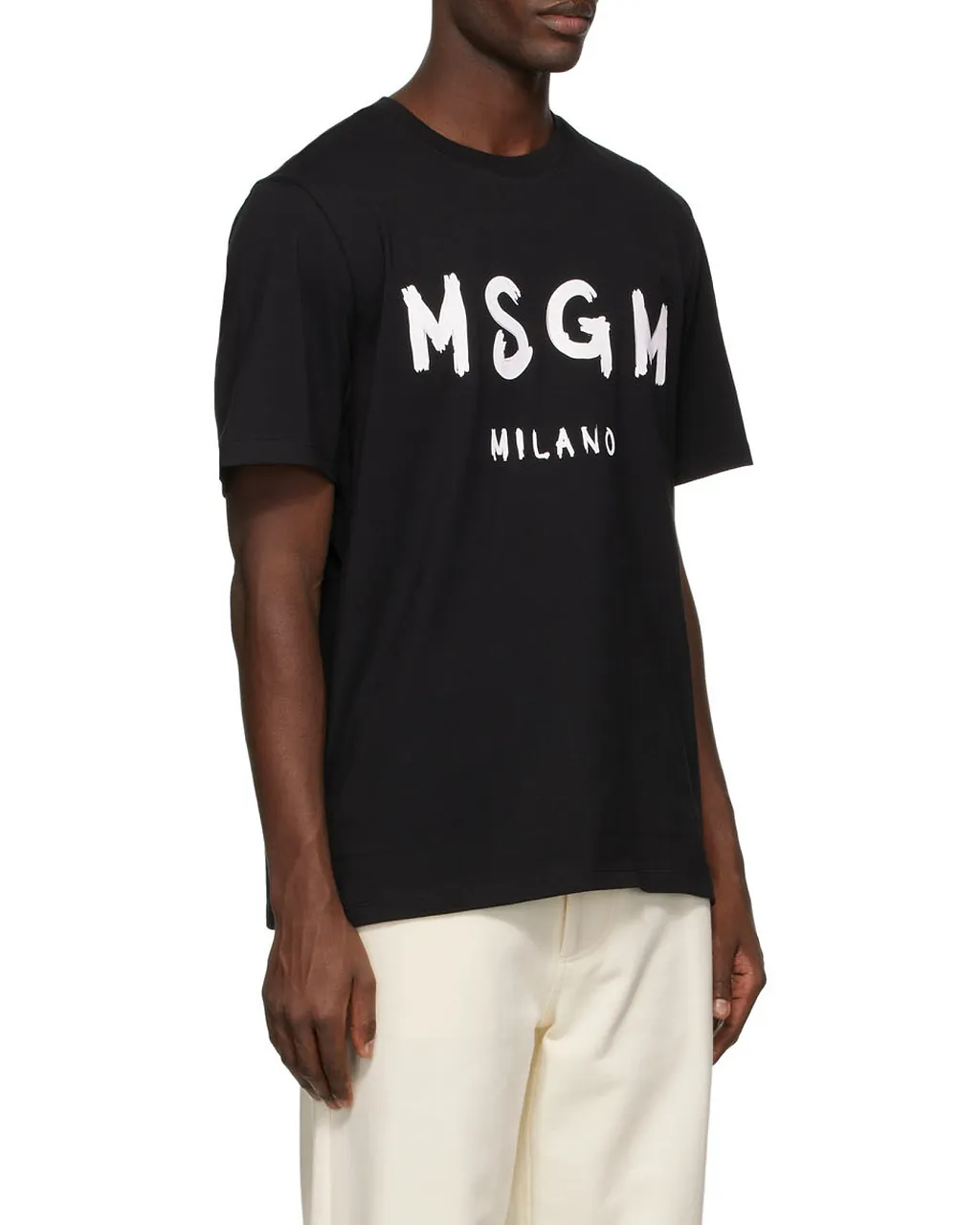 Msgm Logo Printed Crew Neck T-Shirt