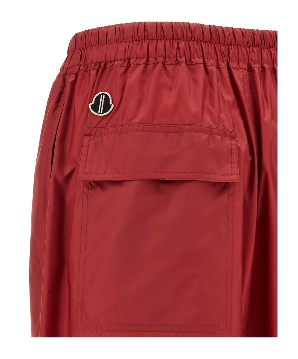 Moncler + Rick Owens Logo Embroidered Drawstring Shorts