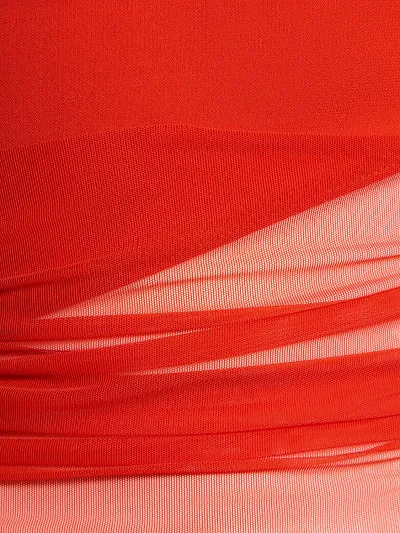 Asymmetrical Jersey Mesh Jumpsuit