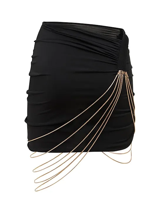 Chain Eco Jersey Mini Skirt
