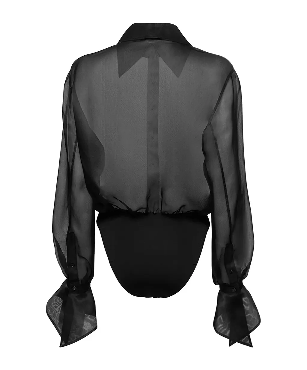 Button Long-Sleeved Jumpsuit