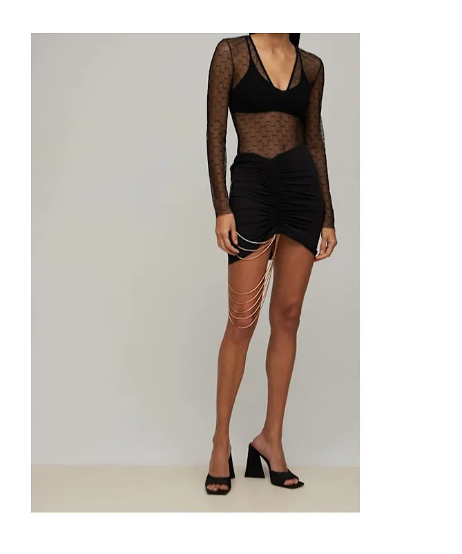 Chain Eco Jersey Mini Skirt