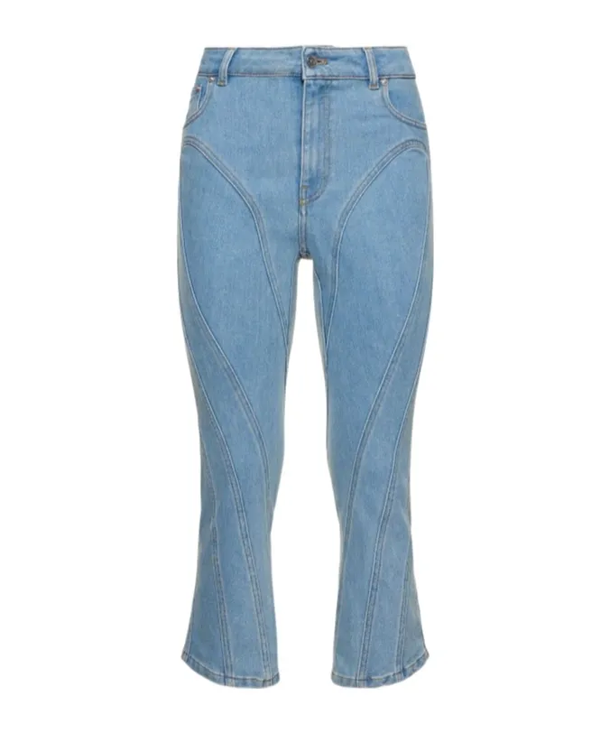 Belt-Loop Three-Quarter Jeans