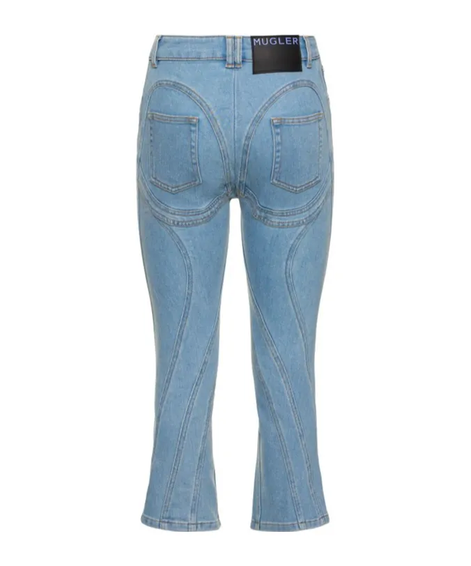 Belt-Loop Three-Quarter Jeans