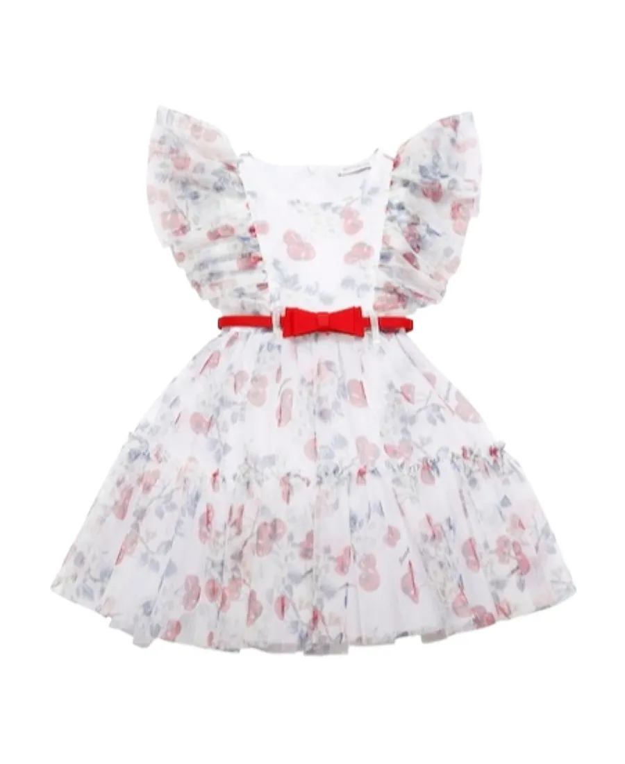 Cherry Printed Tulle Dress