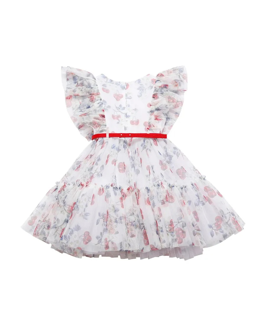 Cherry Printed Tulle Dress