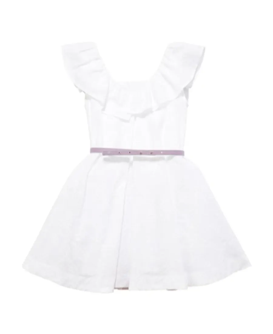 Cotton Muslin Dress With Belt