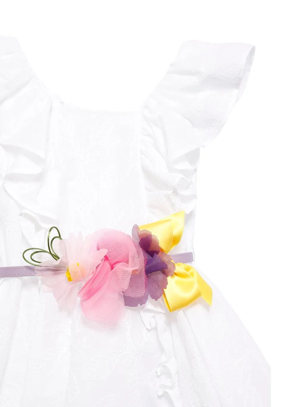 Cotton Muslin Dress With Belt