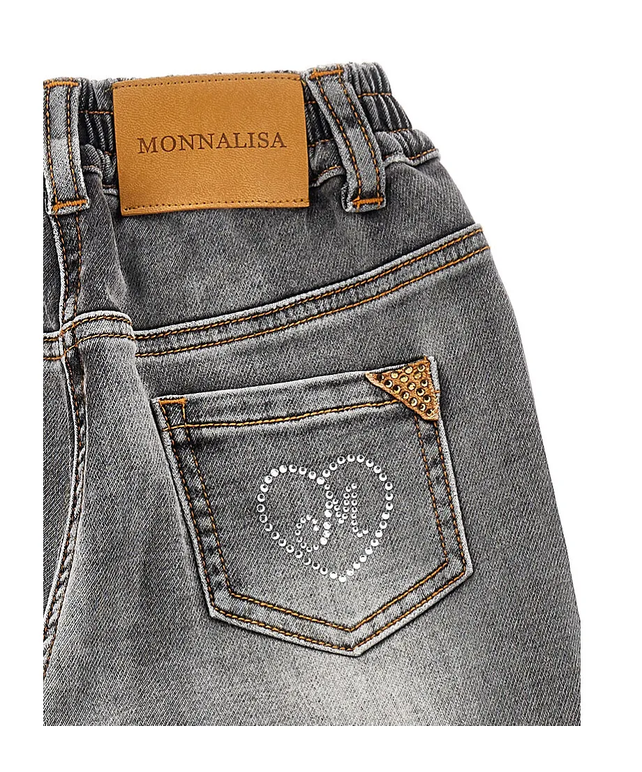 Crystal-Embellished Jeans