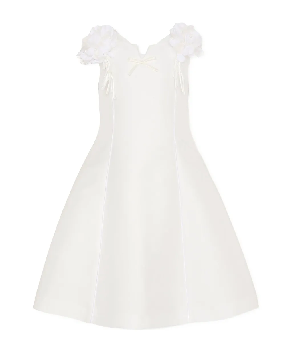 Floral-Appliqué Dress