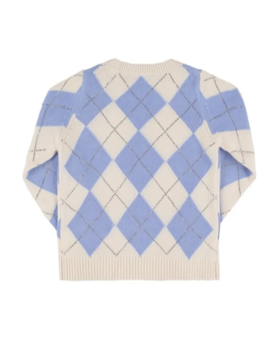 Diamond Pattern Knitted Sweater