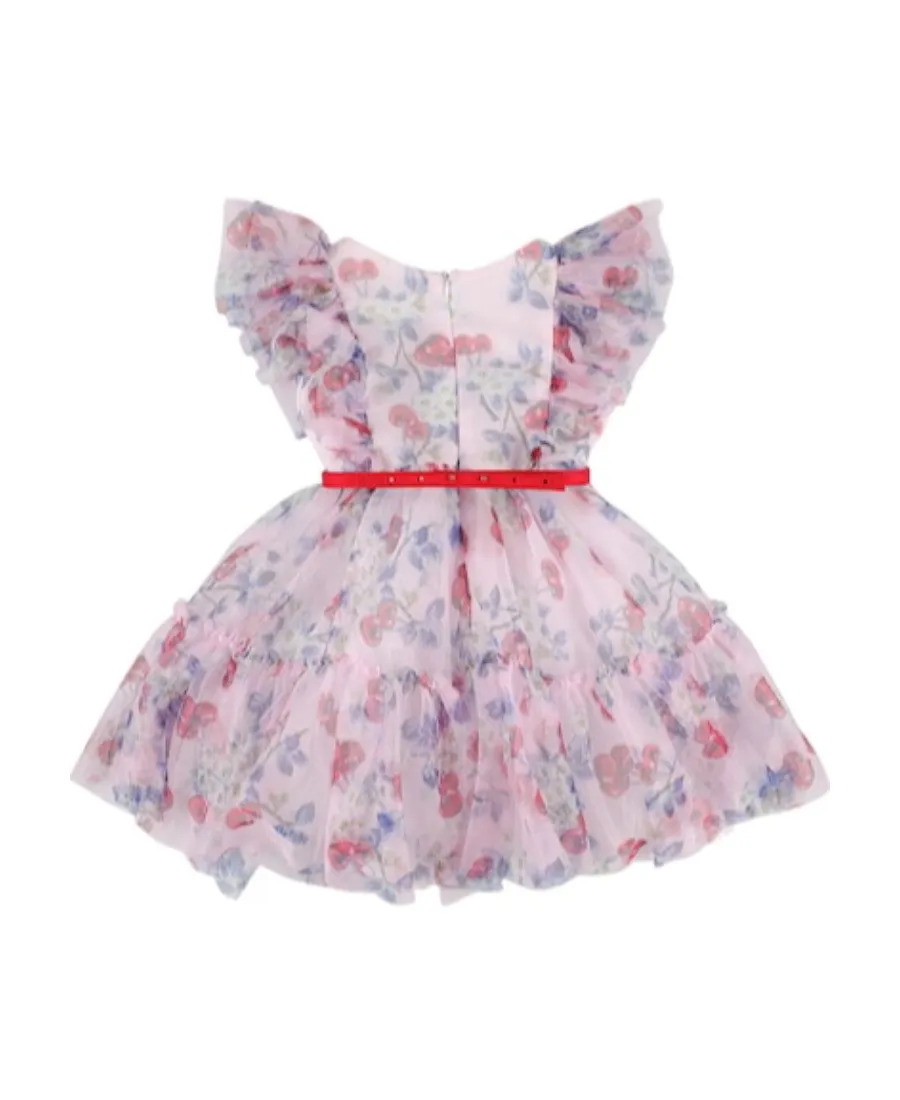 Floral Print Tulle Dress