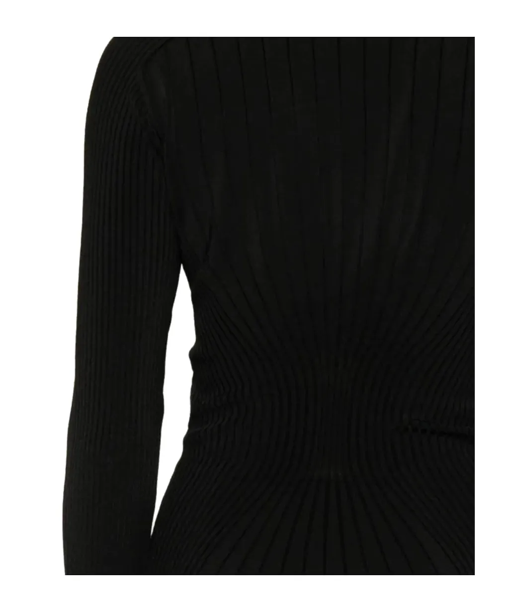Mugler Ribbed Knit Top