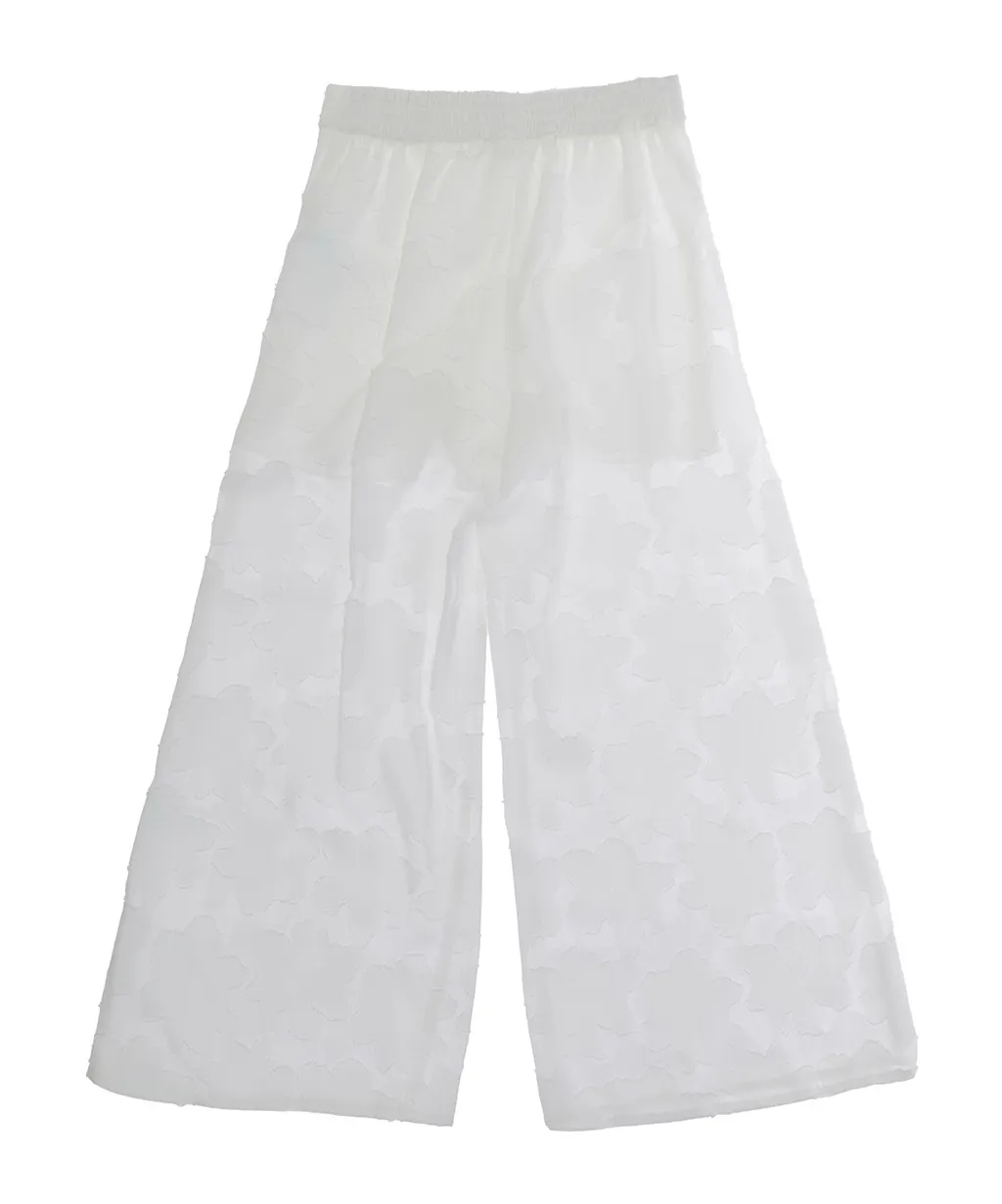 Monnalisa Floral Patterned Wide Leg Trousers