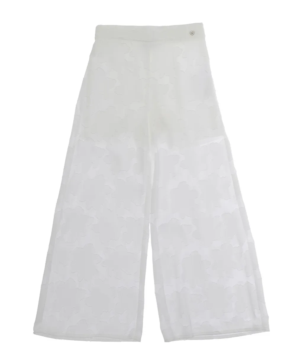 Monnalisa Floral Patterned Wide Leg Trousers