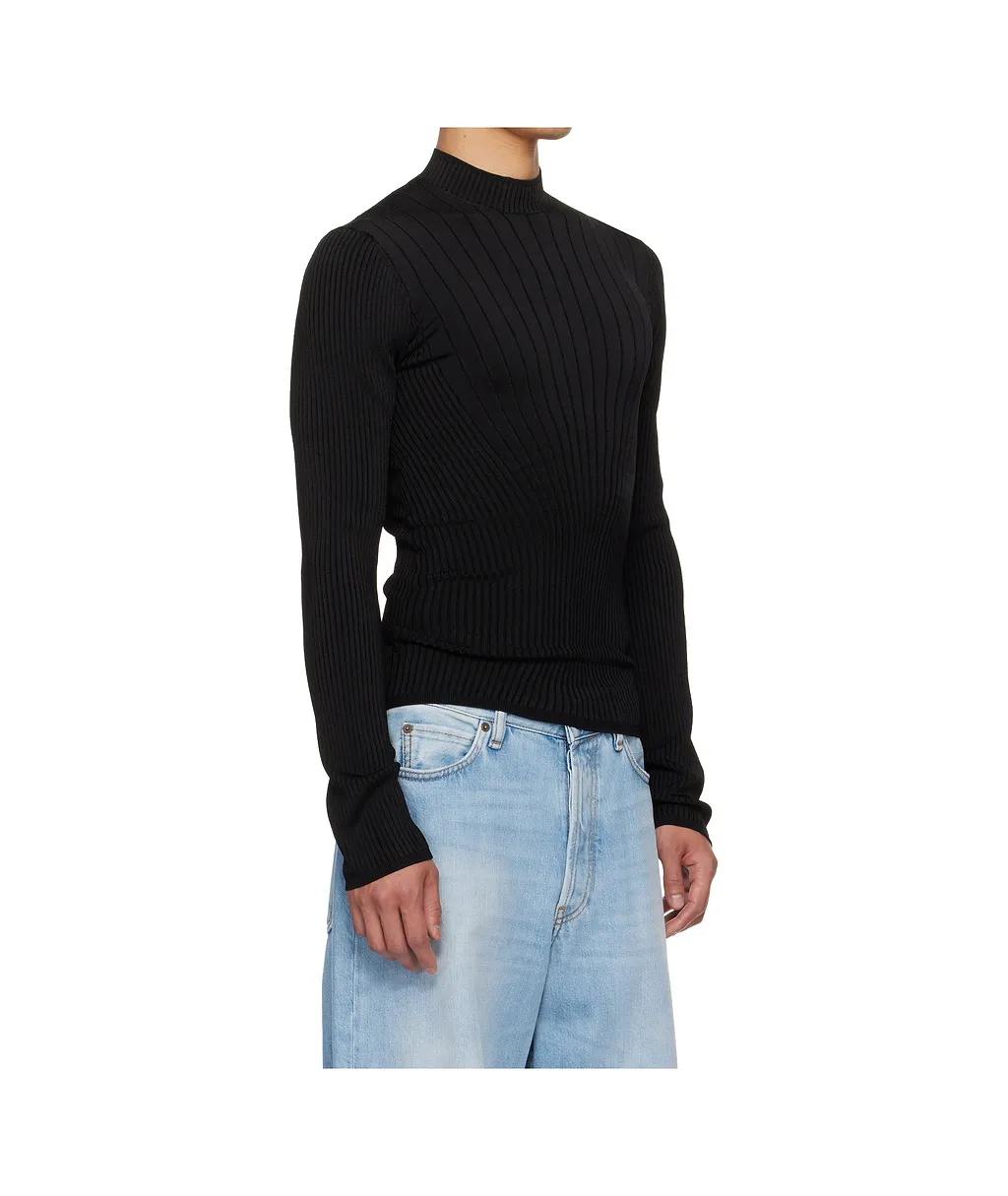 Ribbed Long-Sleeve Sweater