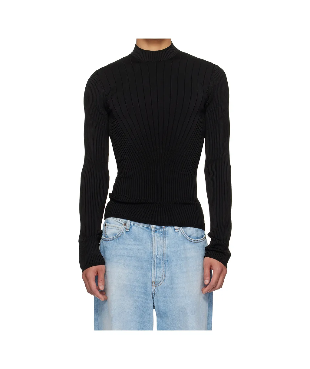 Ribbed Long-Sleeve Sweater