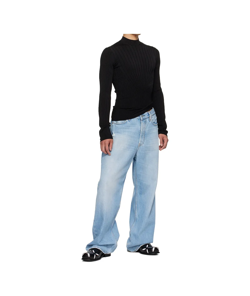 Ribbed Long-Sleeve Sweater