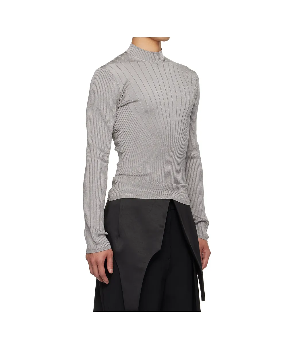 Ribbed Long-Sleeve Sweater