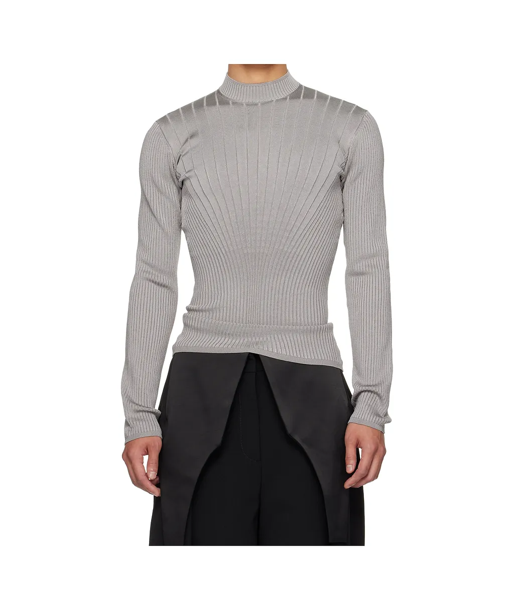 Ribbed Long-Sleeve Sweater