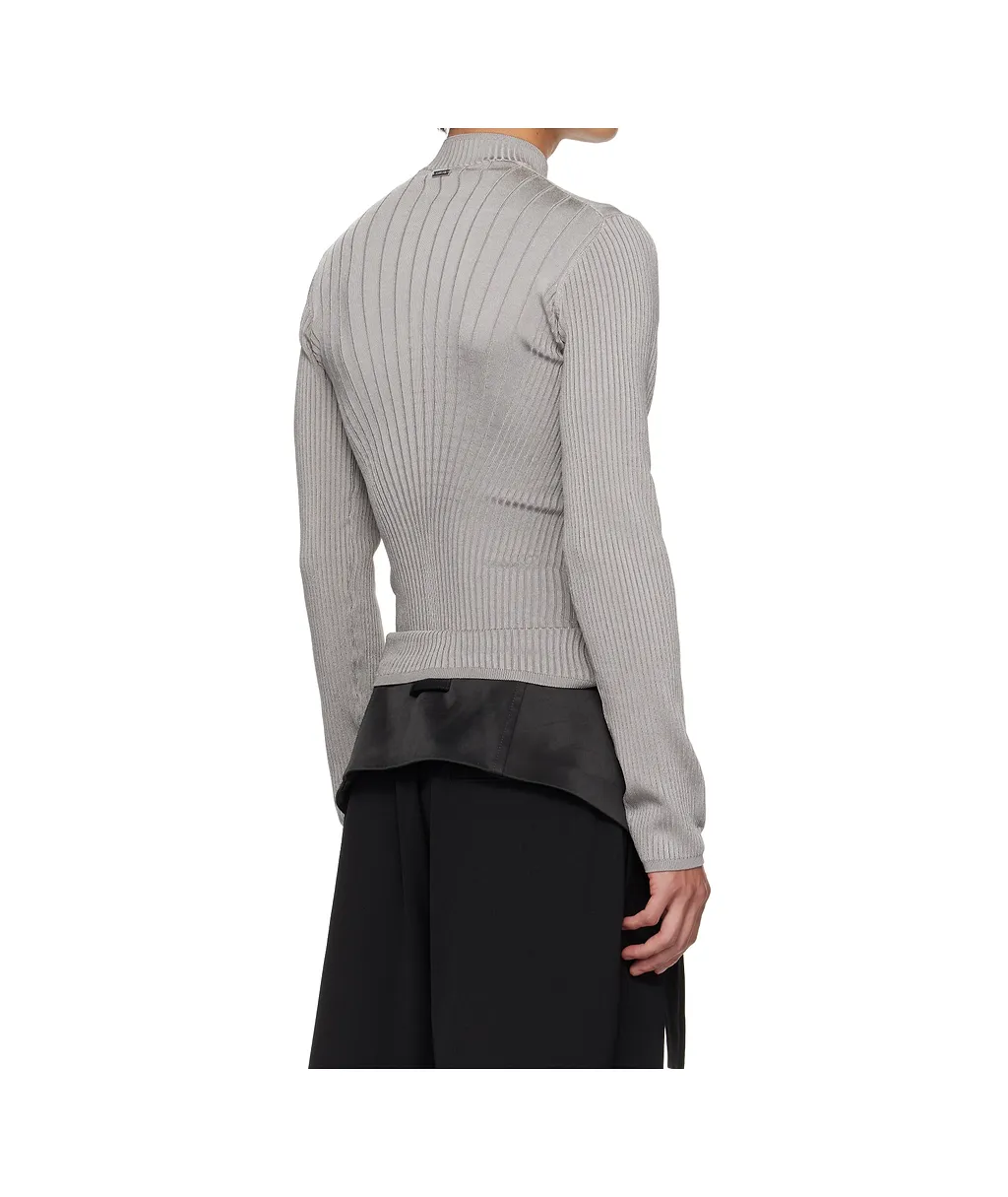 Ribbed Long-Sleeve Sweater