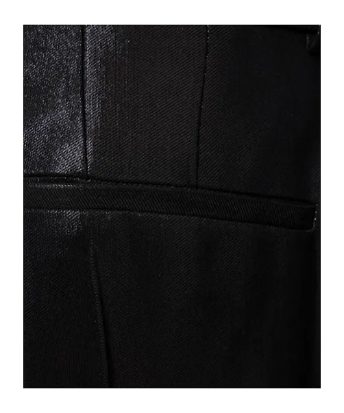 Shiny Wool Slouch Pants
