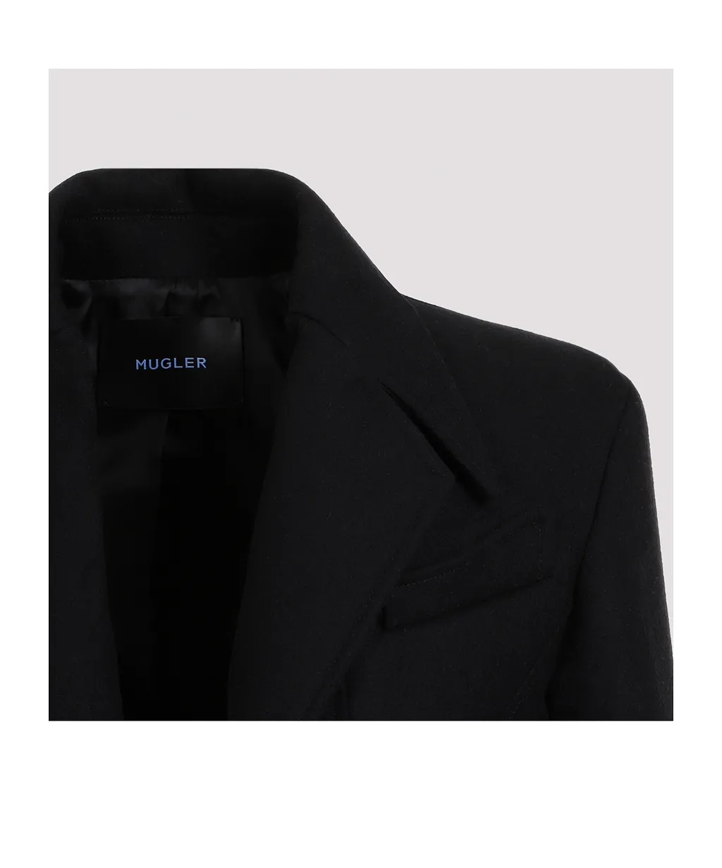 Single-Breasted Wool Coat