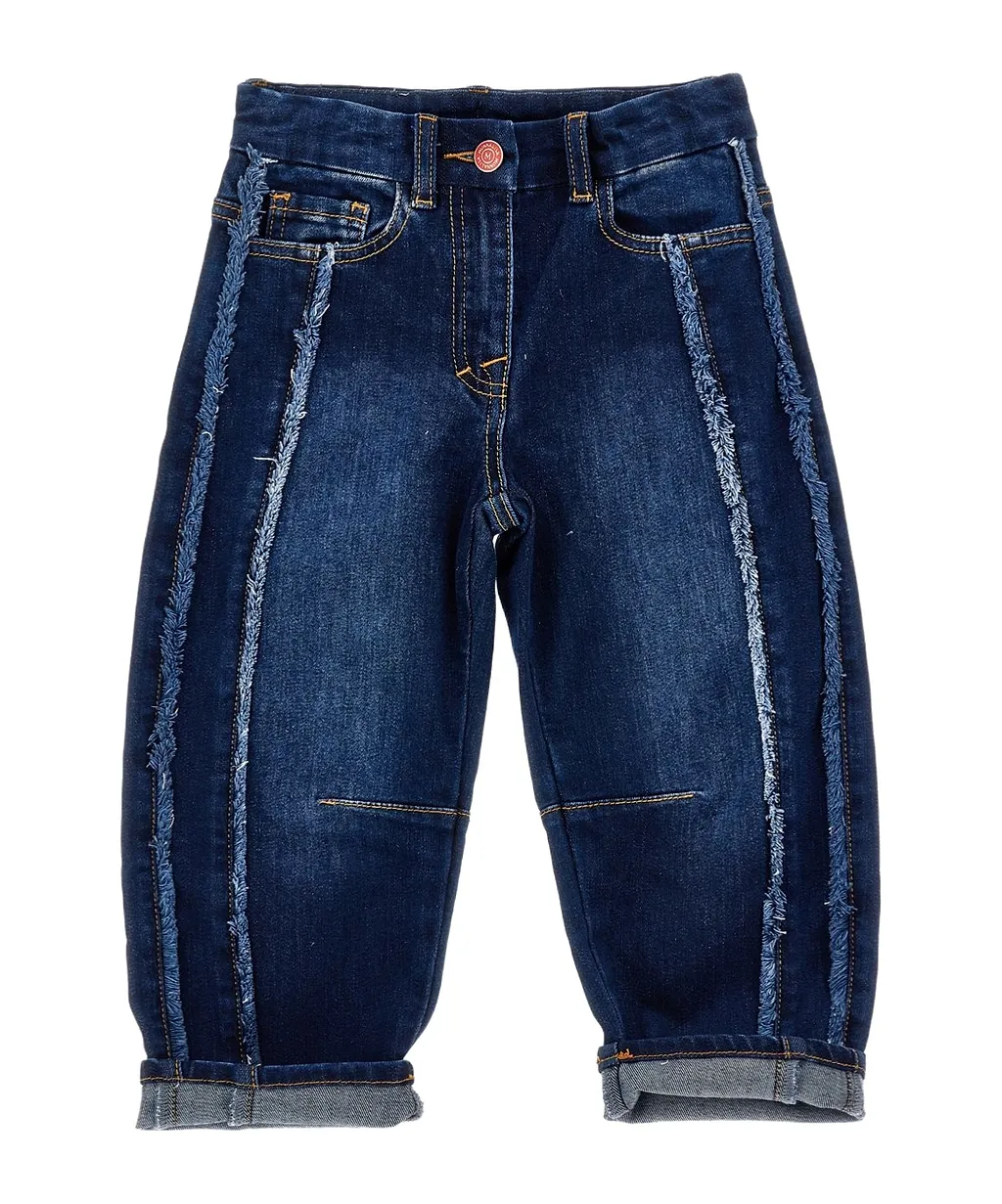 Monnalisa X Hello Kitty Straight-Leg Fringed Jeans