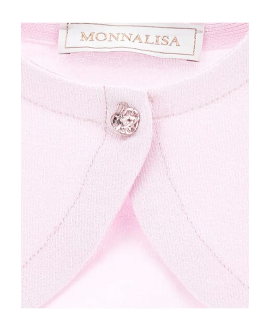 Rhinestone-Logo Cropped Cardigan