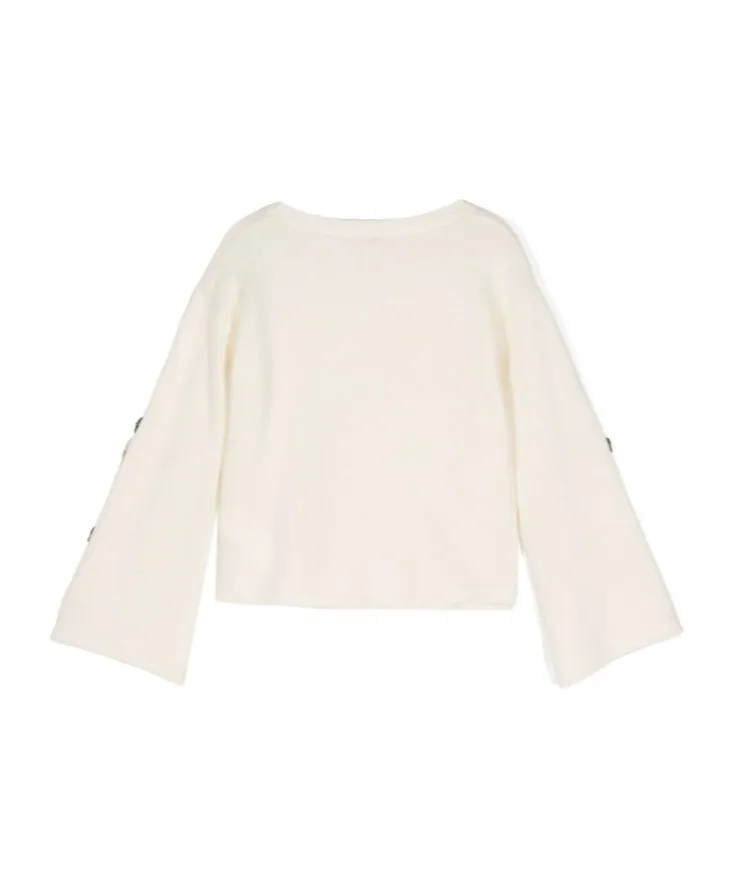 Sequin-Embellished Knitted Top