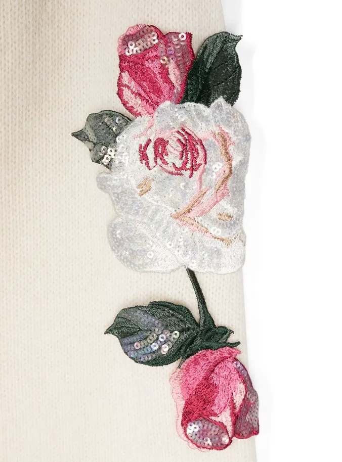 Sequin-Embellished Knitted Top