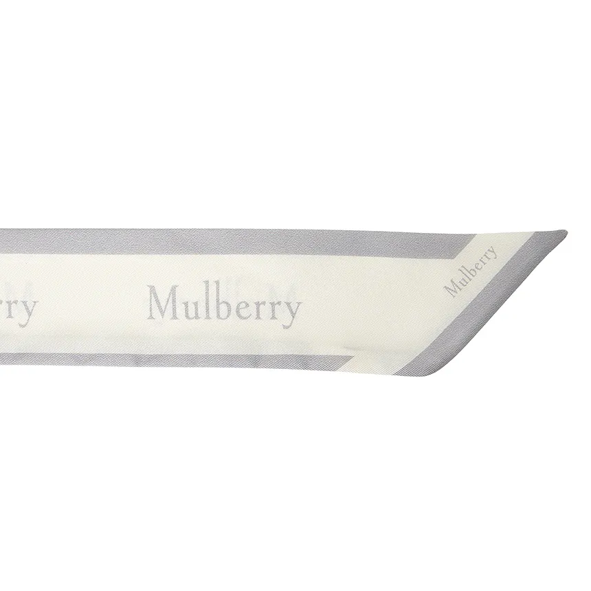 Logo-Border Skinny Scarf