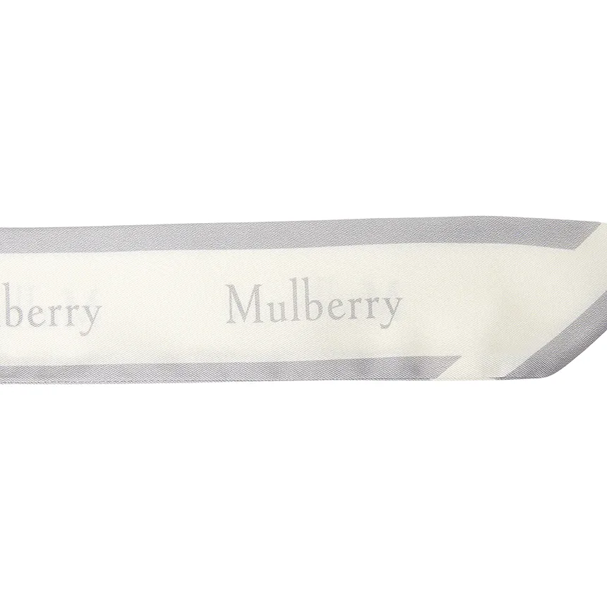Logo-Border Skinny Scarf