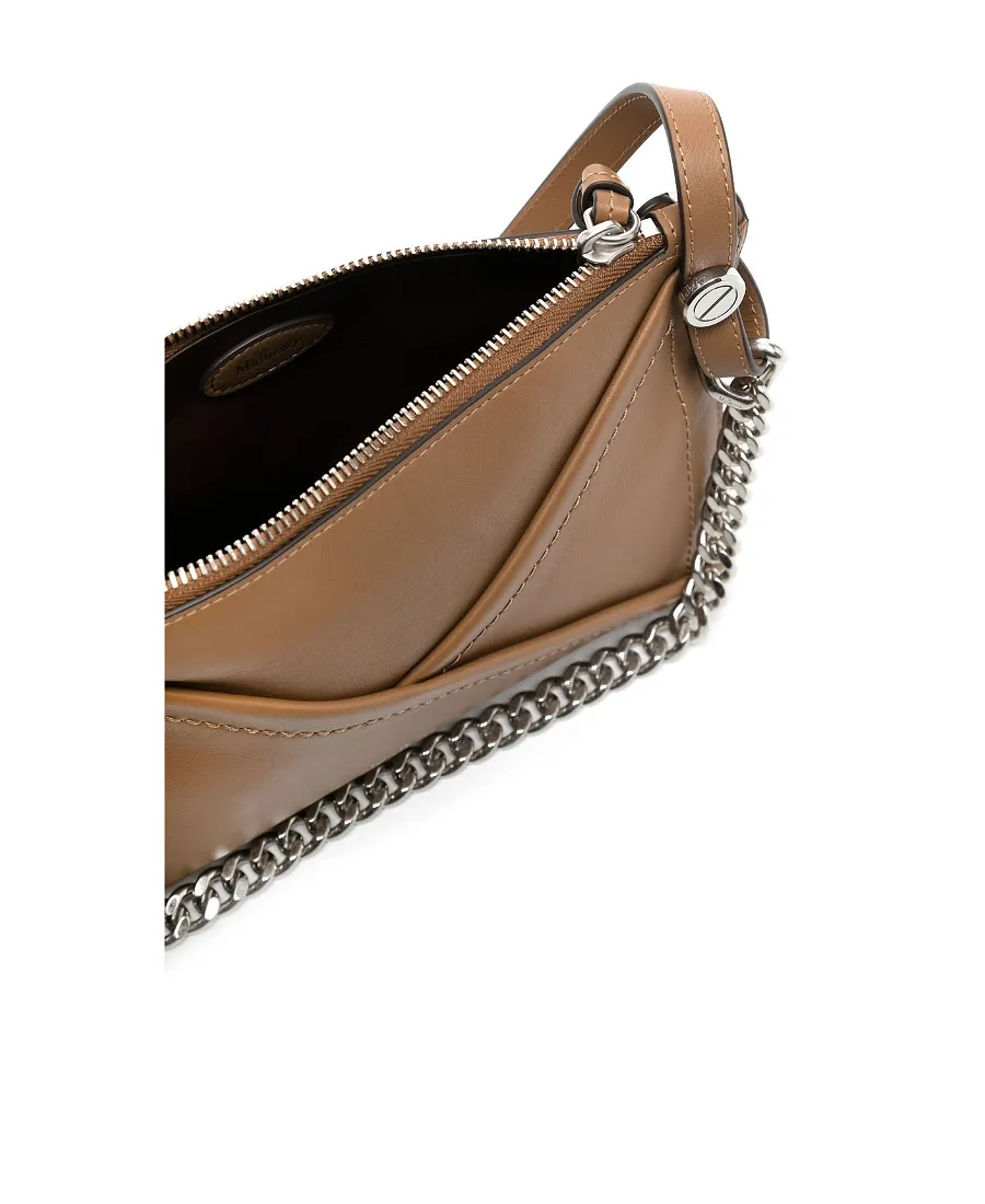 M Zipped Leather Shoulder Bag