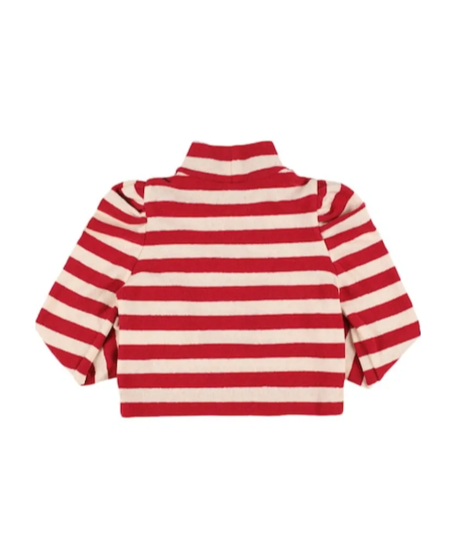 Striped Cotton Turtleneck Top