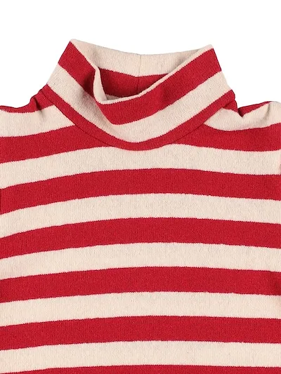 Striped Cotton Turtleneck Top