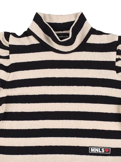Striped High-Neck Top