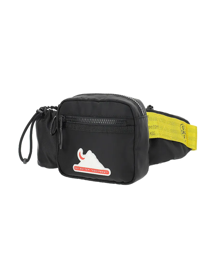 Black Logo Patch Waist Bag