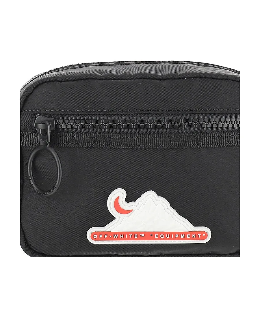 Black Logo Patch Waist Bag