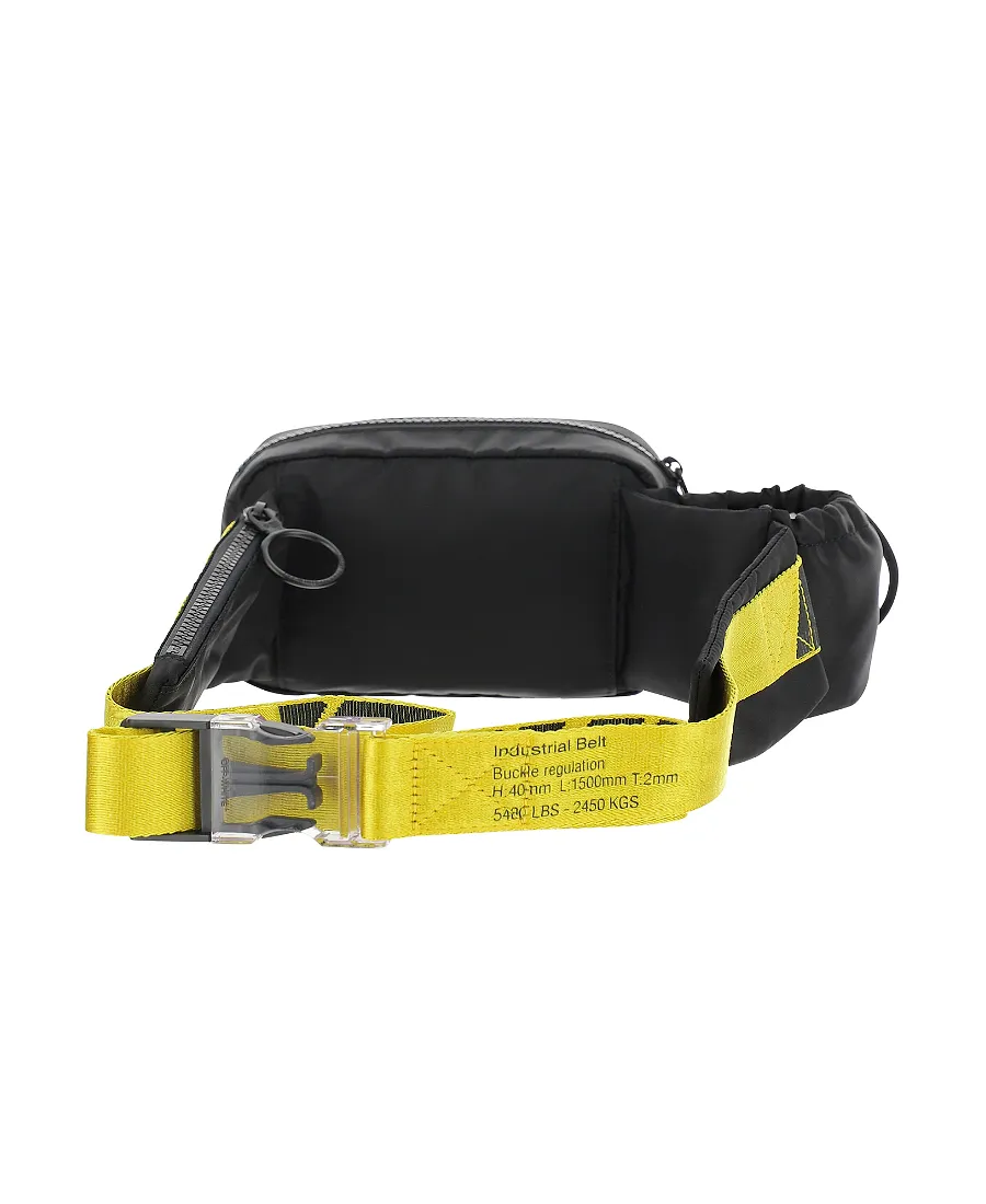 Black Logo Patch Waist Bag