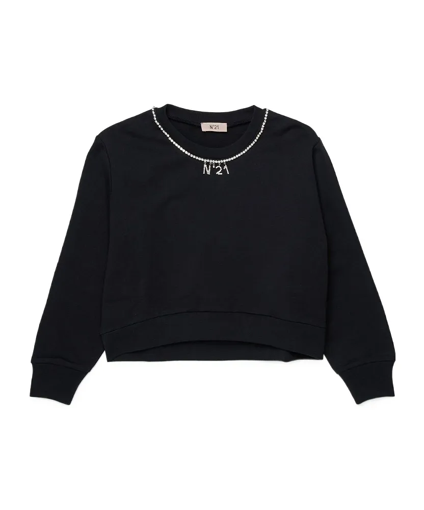 N°21 Kids Logo Embellished Sweatshirt