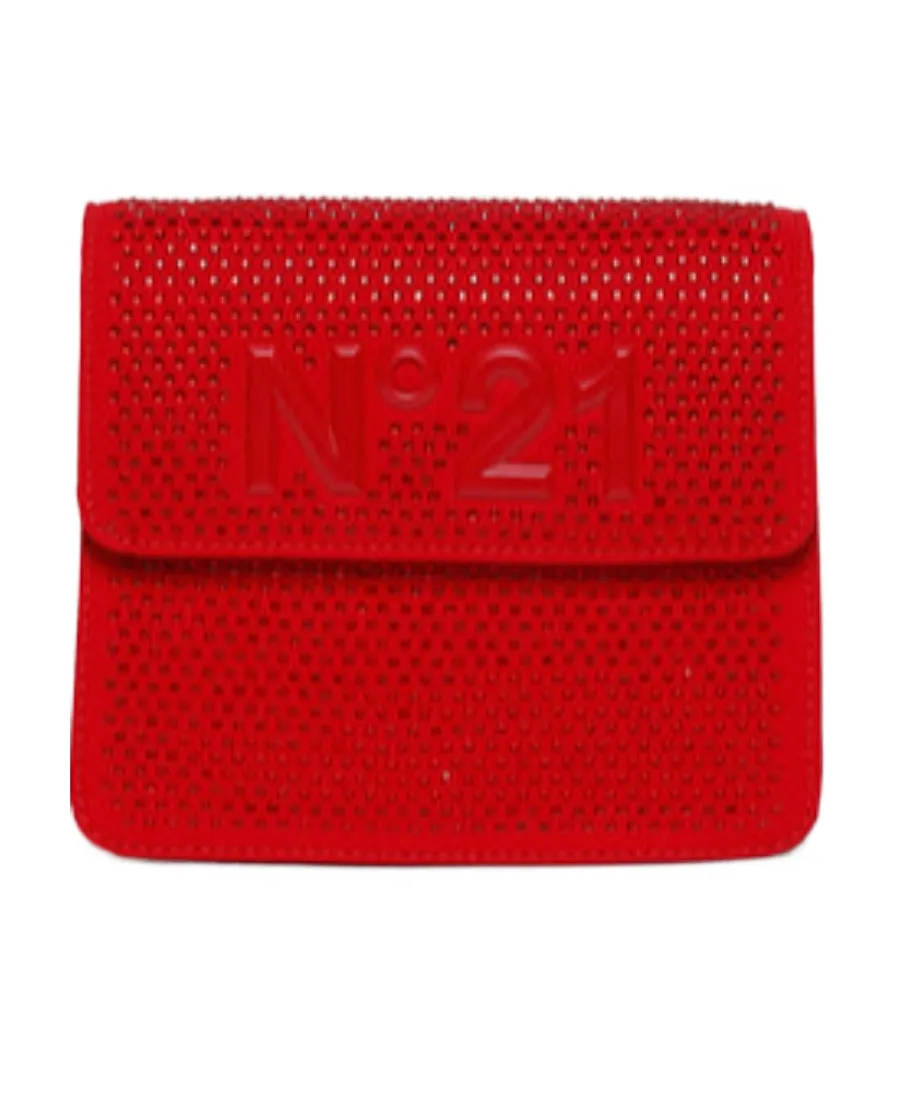 N°21 Kids Logo Embossed Embellished Shoulder Bag