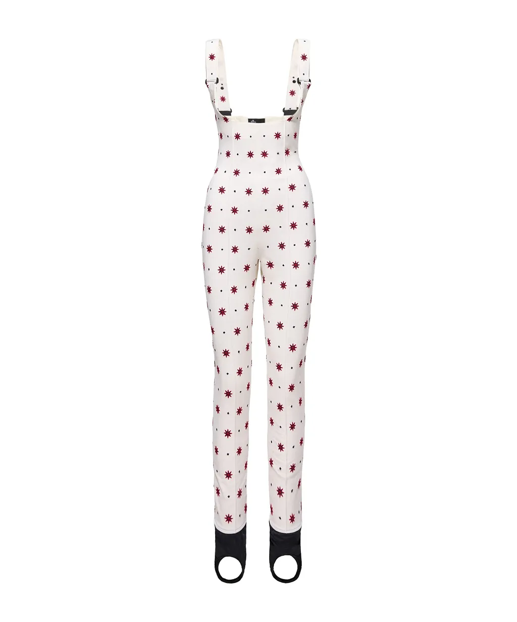 Geometric Pattern Technical Twill Ski Bib