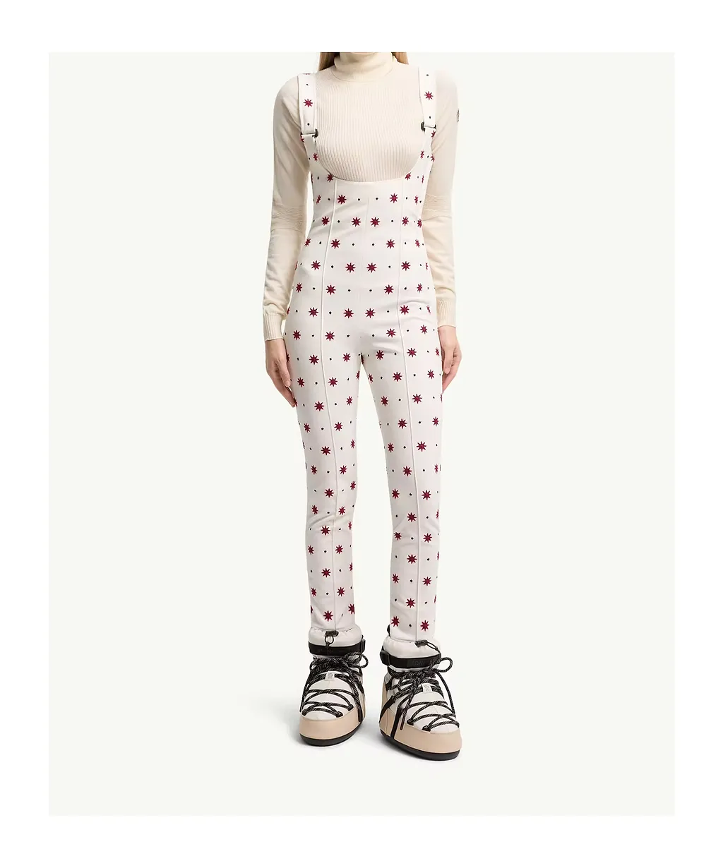 Geometric Pattern Technical Twill Ski Bib