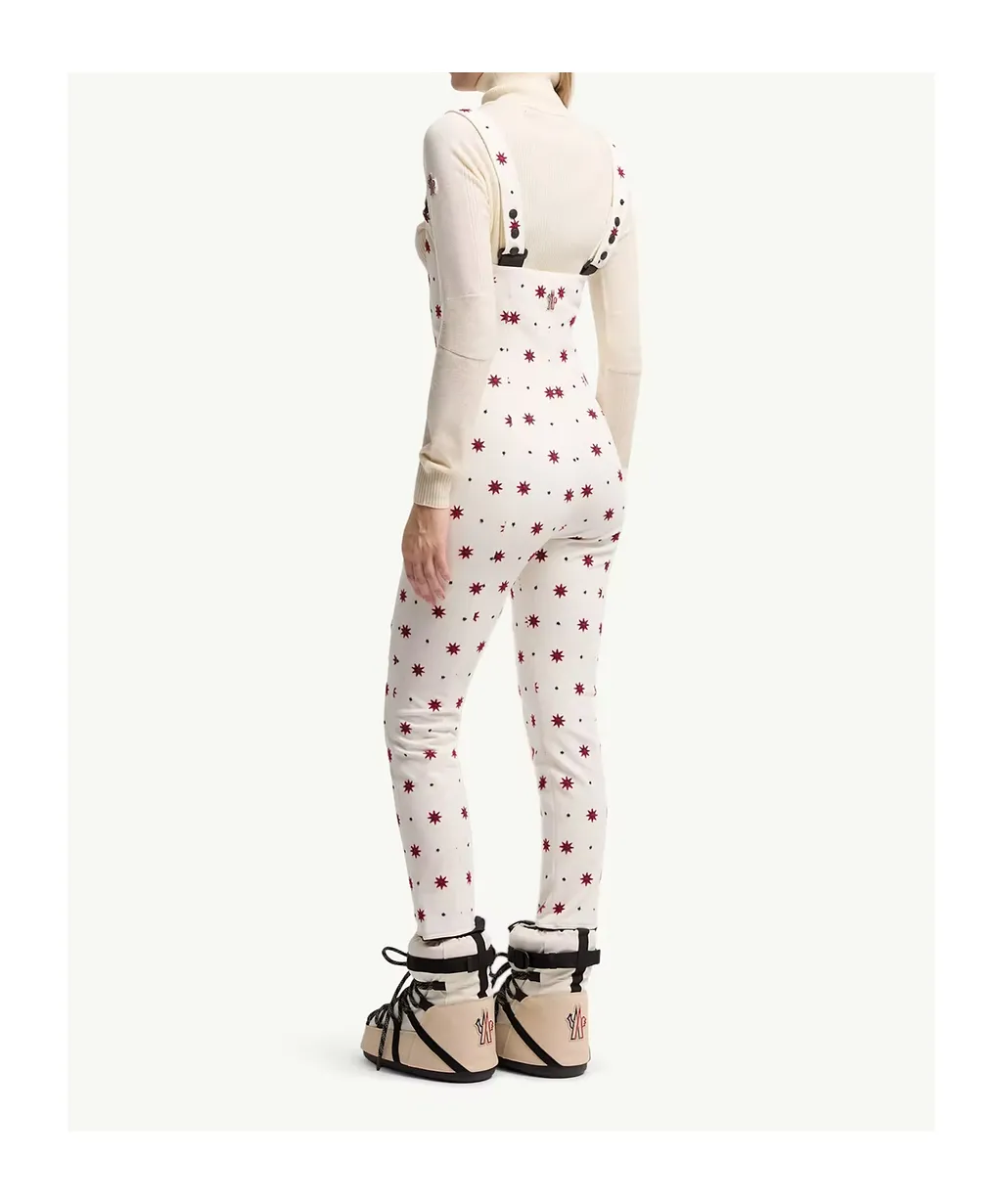 Geometric Pattern Technical Twill Ski Bib
