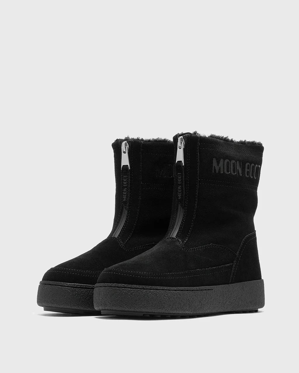 Ltrack Lara Zip-Front Shearling Boots