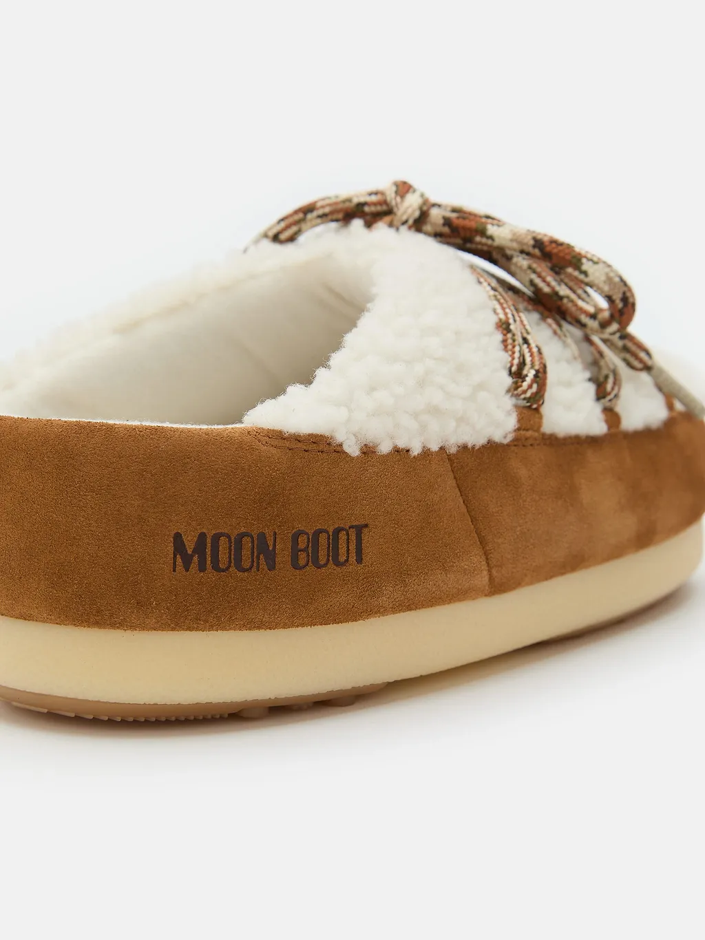 Shearling-Trim Lace-Up Sandals